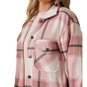 Pink + White Shacket/Coat